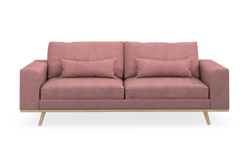 Copenhagen 3-Pers. Sofa - Lyserød - 3 personers sofa