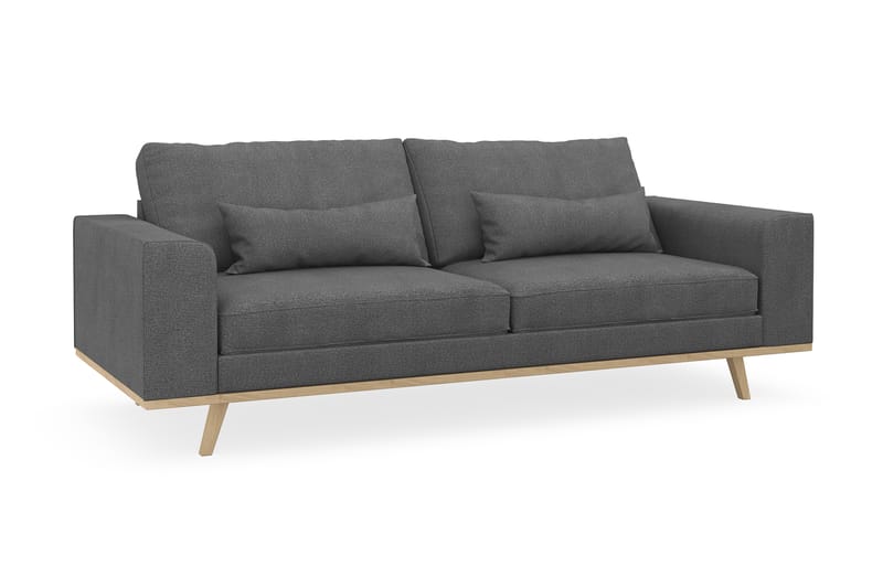Copenhagen 3-personers Stofsofa - Mørkegrå - Møbler - Sofaer - 3 personers sofa