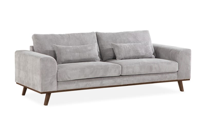 Copenhagen 3-personers Manchestersofa - Lysegrå - Møbler - Sofaer - 3 personers sofa