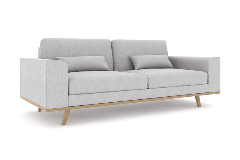 Copenhagen 3-personers Stofsofa - Grå - Møbler - Sofaer - 3 personers sofa