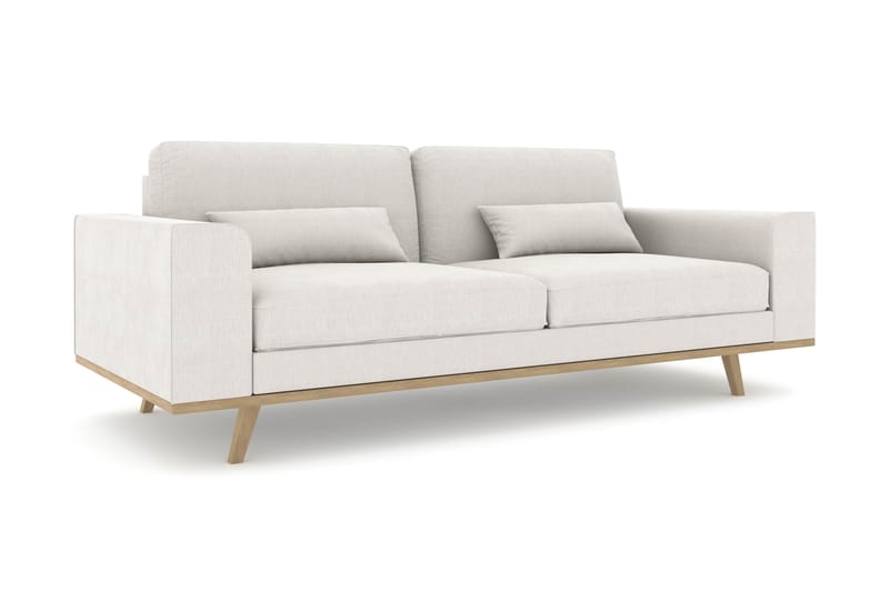 Copenhagen 3-personers Stofsofa - Lysegrå - Møbler - Sofaer - 3 personers sofa