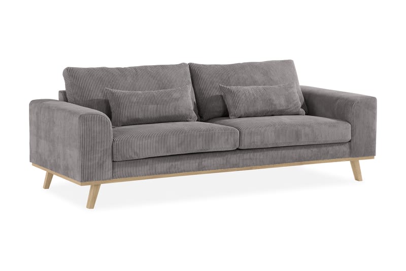 Copenhagen 3-personers Manchestersofa - Mørkegrå - Møbler - Sofaer - 3 personers sofa