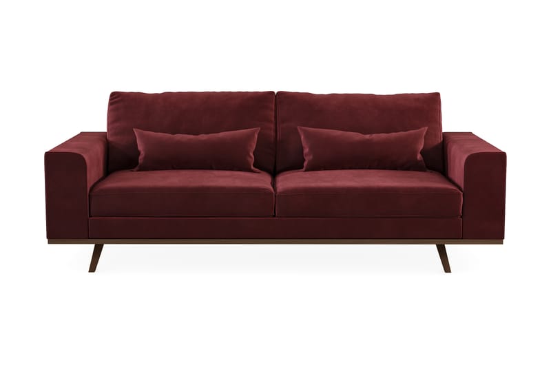 Copenhagen 3-personers Fløjlssofa - Lilla - Møbler - Sofaer - 3 personers sofa