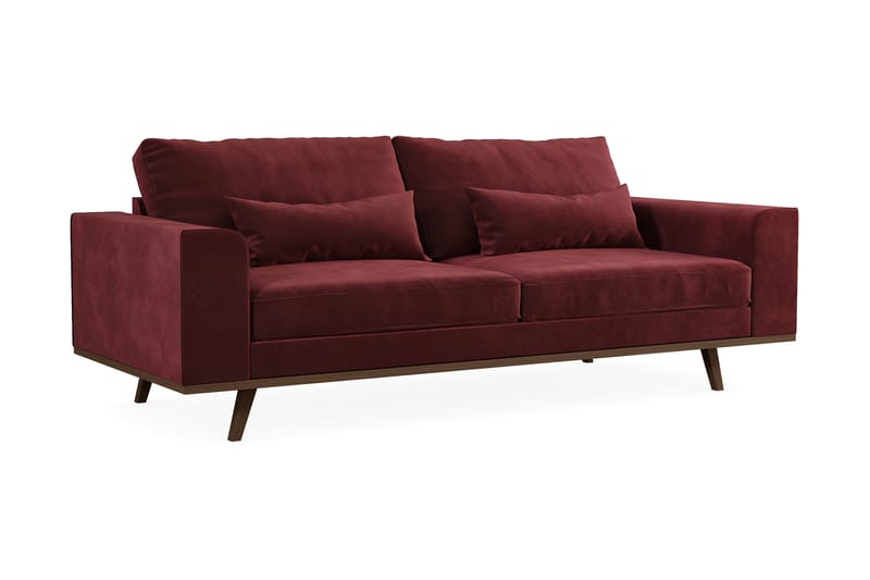 Copenhagen 3-personers Fløjlssofa - Lilla - Møbler - Sofaer - 3 personers sofa