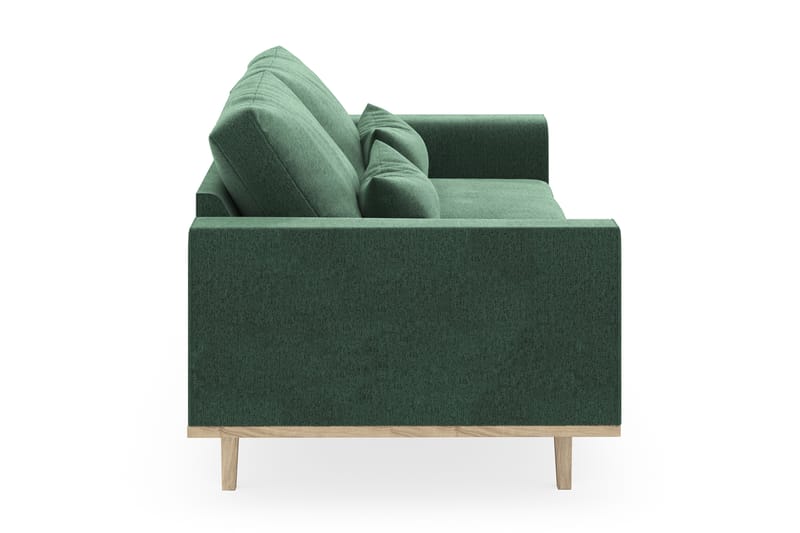 Copenhagen 3-personers Fløjlssofa - Mørkegrøn - Møbler - Sofaer - 3 personers sofa