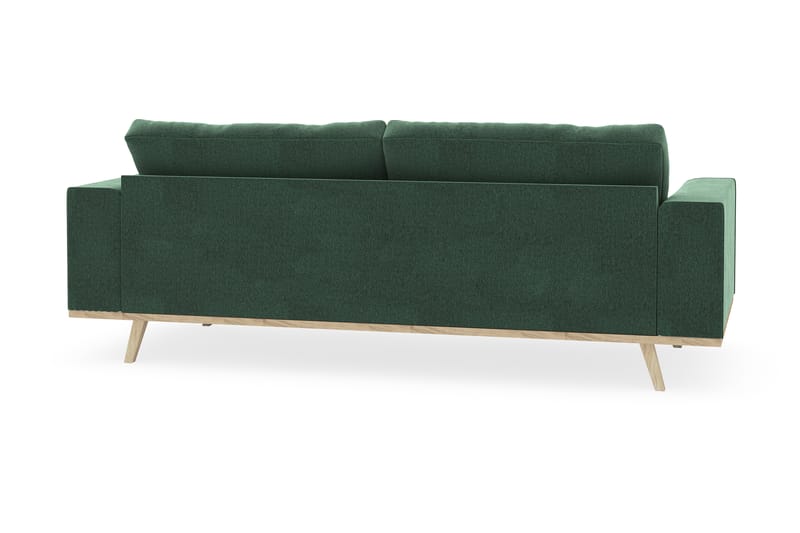 Copenhagen 3-personers Fløjlssofa - Mørkegrøn - Møbler - Sofaer - 3 personers sofa