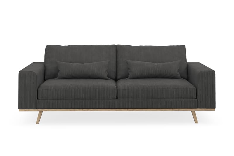Copenhagen 3-personers Manchestersofa - Mørkegrå - Møbler - Sofaer - 3 personers sofa