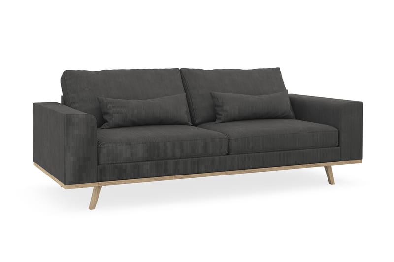 Copenhagen 3-personers Manchestersofa - Mørkegrå - Møbler - Sofaer - 3 personers sofa