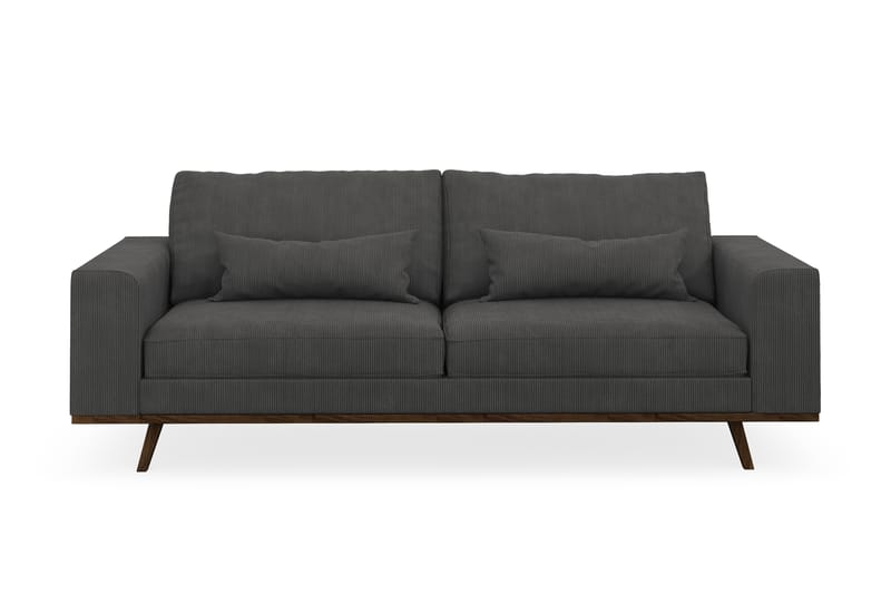 Copenhagen 3-personers Manchestersofa - Mørkegrå - Møbler - Sofaer - 3 personers sofa