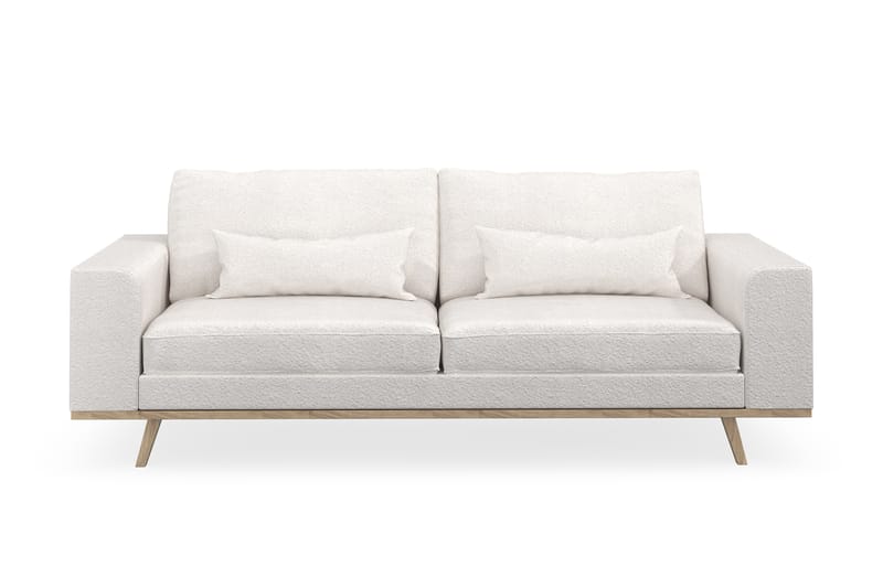 Copenhagen 3-personers Sofa i Bouclé - Hvid - Møbler - Sofaer - 3 personers sofa