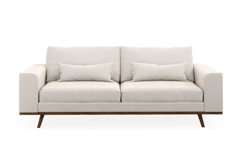 Copenhagen 3-personers Fløjlssofa - Cremehvid - Møbler - Sofaer - 3 personers sofa