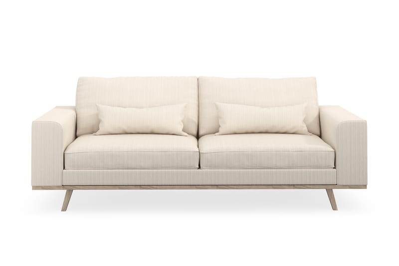 Copenhagen 3-personers Manchestersofa - Beige - Møbler - Sofaer - 3 personers sofa