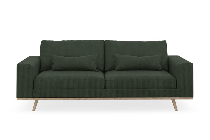 Copenhagen 3-personers Manchestersofa - Mørkegrøn - Møbler - Sofaer - 3 personers sofa