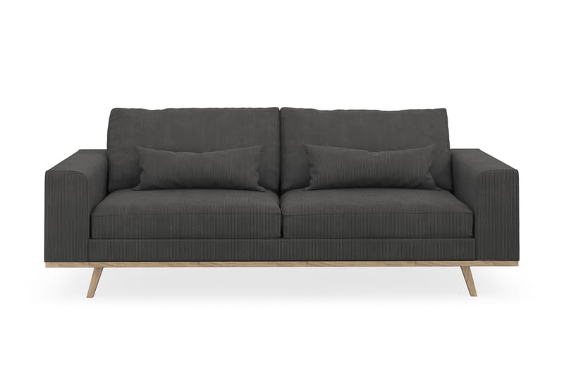 Copenhagen 3-personers Manchestersofa - Mørkegrå - Møbler - Sofaer - 3 personers sofa