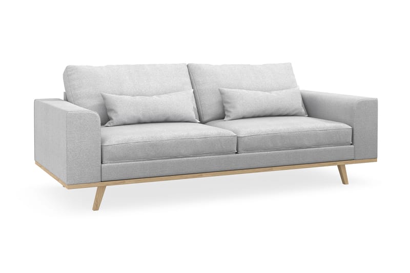Copenhagen 3-personers Stofsofa - Lysegrå - Møbler - Sofaer - 3 personers sofa