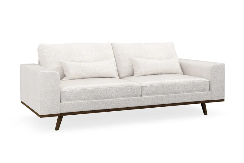 Copenhagen 3-personers Sofa i Bouclé - Hvid - Møbler - Sofaer - 3 personers sofa