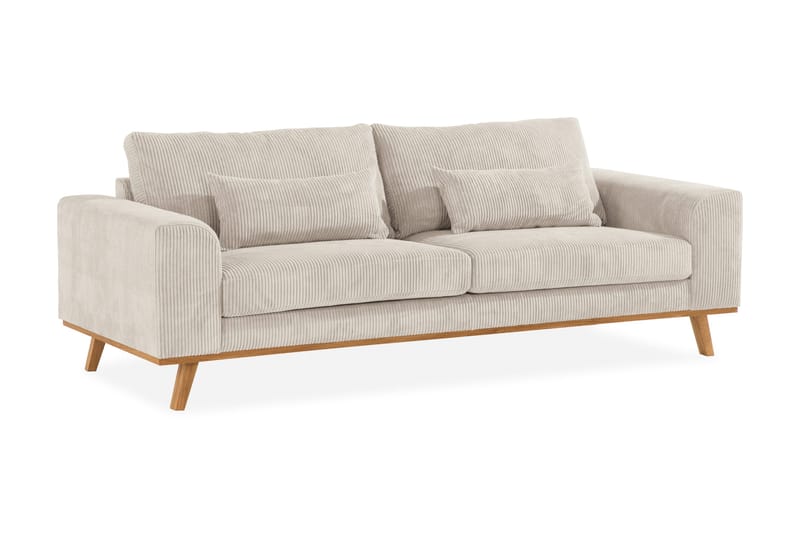 Copenhagen 3-personers Manchestersofa - Beige - Møbler - Sofaer - 3 personers sofa