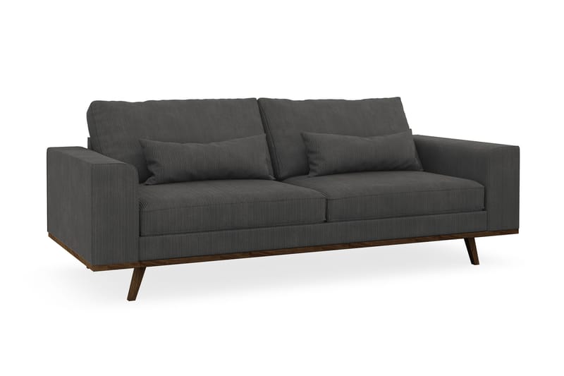 Copenhagen 3-personers Manchestersofa - Mørkegrå - Møbler - Sofaer - 3 personers sofa