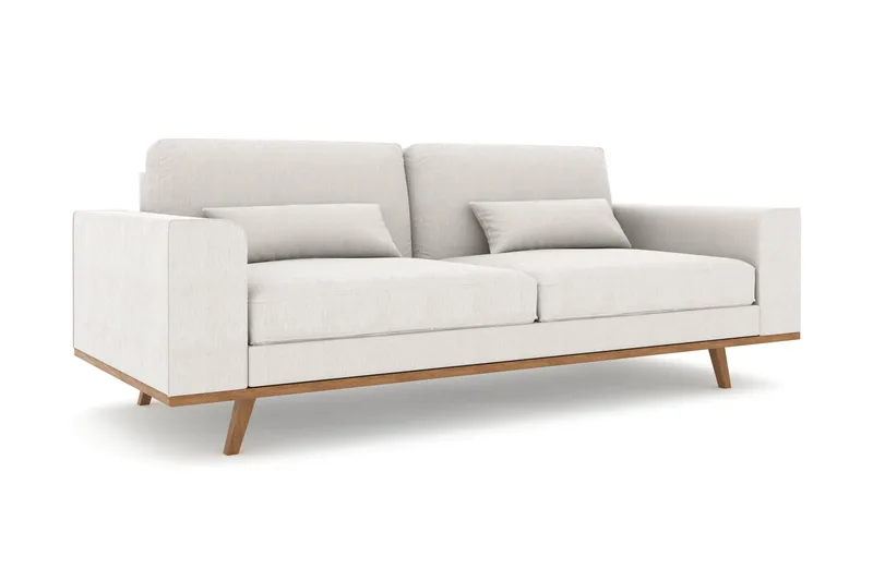 Copenhagen 3-personers Stofsofa - Lysegrå - Møbler - Sofaer - 3 personers sofa