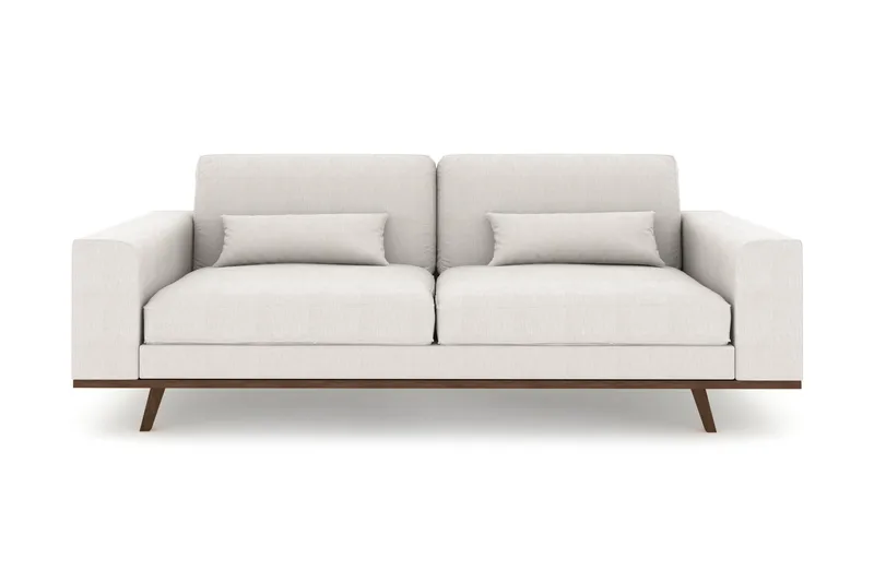 Copenhagen 3-personers Stofsofa - Lysegrå - Møbler - Sofaer - 3 personers sofa