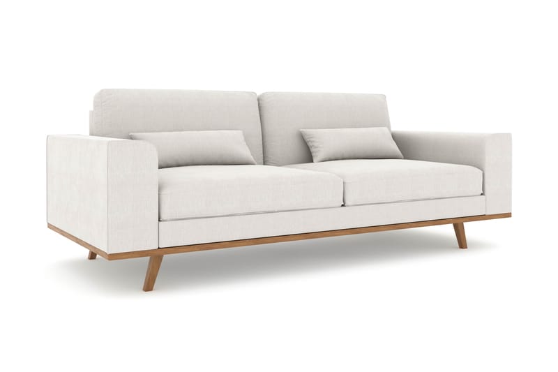 Copenhagen 3-personers Stofsofa - Lysegrå - Møbler - Sofaer - 3 personers sofa