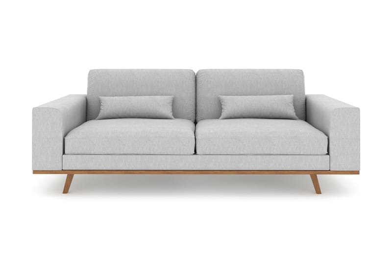 Copenhagen 3-pers Sofa - Hørgrå - 3 personers sofa