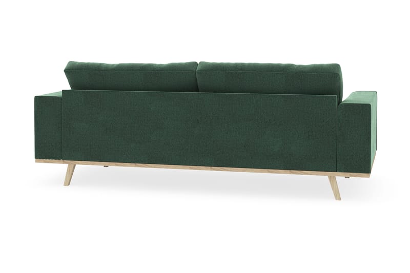 Copenhagen 3-personers Fløjlssofa - Mørkegrøn - Møbler - Sofaer - 3 personers sofa