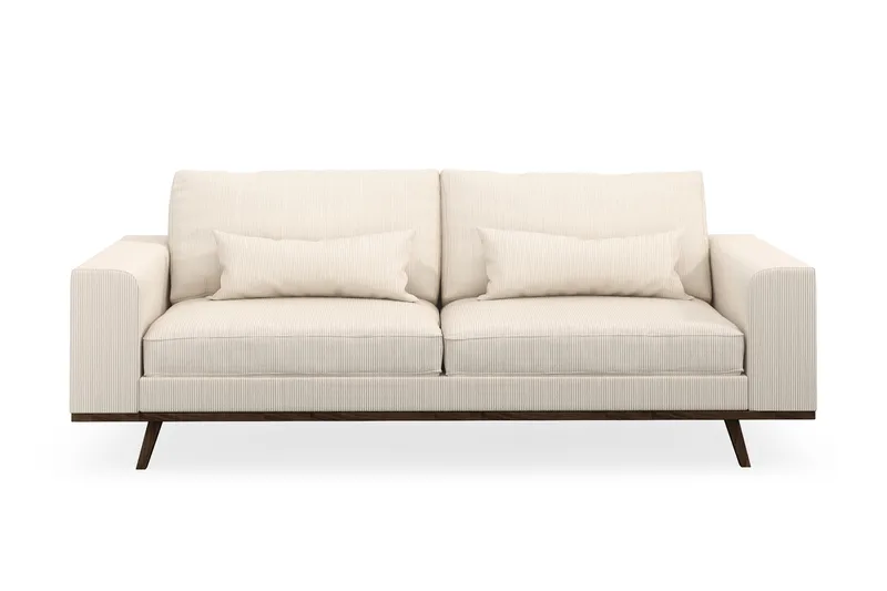 Copenhagen 3-personers Manchestersofa - Beige - Møbler - Sofaer - 3 personers sofa