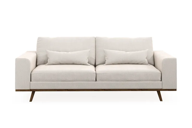 Copenhagen 3-personers Fløjlssofa - Cremehvid - Møbler - Sofaer - 3 personers sofa