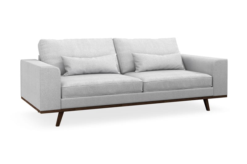 Copenhagen 3-personers Stofsofa - Lysegrå - Møbler - Sofaer - 3 personers sofa