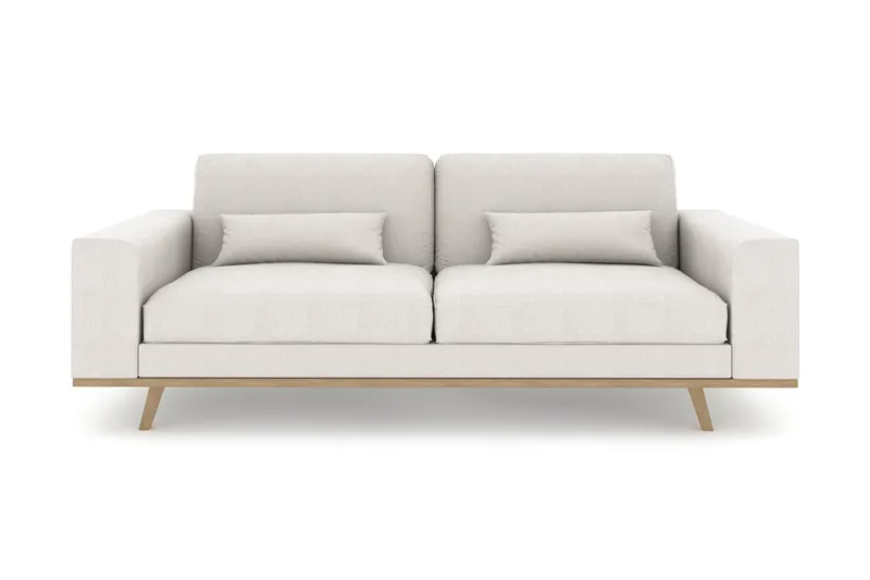 Copenhagen 3-personers Stofsofa - Lysegrå - Møbler - Sofaer - 3 personers sofa