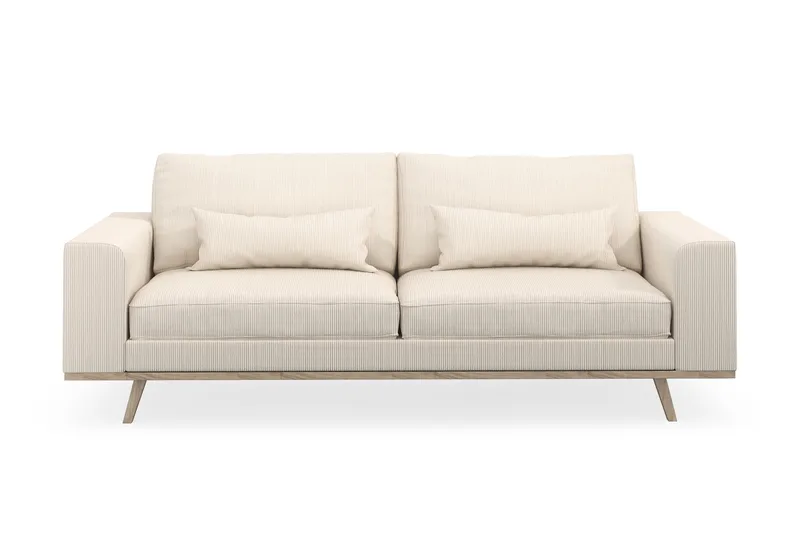 Copenhagen 3-personers Manchestersofa - Beige - Møbler - Sofaer - 3 personers sofa