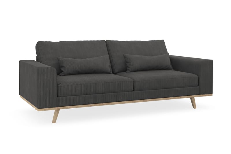 Copenhagen 3-personers Manchestersofa - Mørkegrå - Møbler - Sofaer - 3 personers sofa
