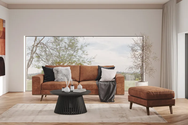 Copenhagen 3-personers Sofa i Kunstlæder - Brun - Møbler - Sofaer - 3 personers sofa