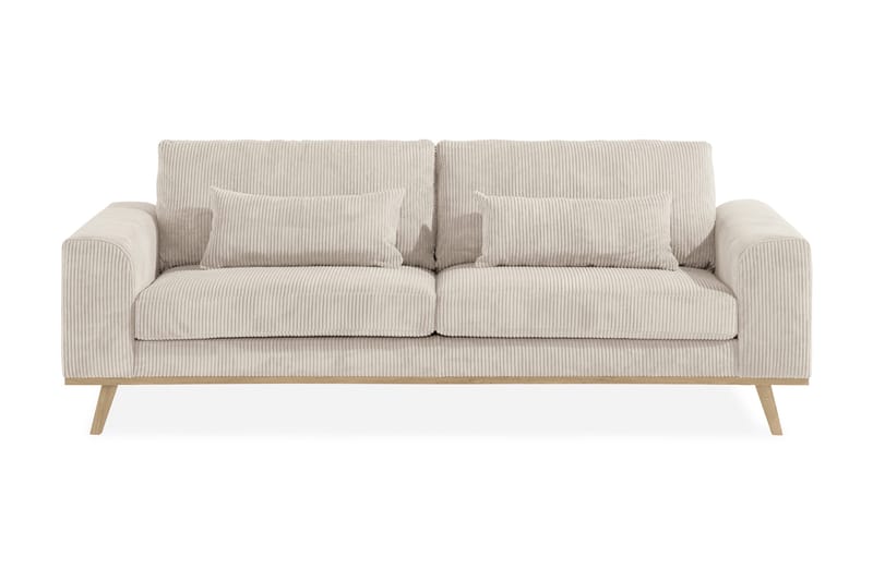 Copenhagen 3-personers Manchestersofa - Beige - Møbler - Sofaer - 3 personers sofa