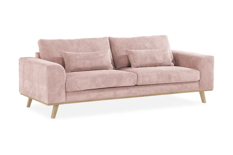 Copenhagen 3-personers Manchestersofa - Rosa - Møbler - Sofaer - 3 personers sofa