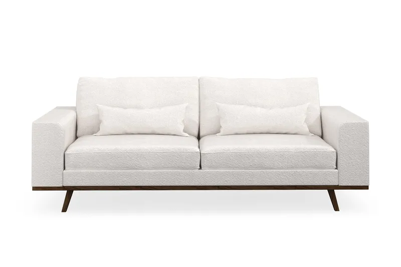 Copenhagen 3-personers Sofa i Bouclé - Hvid - Møbler - Sofaer - 3 personers sofa