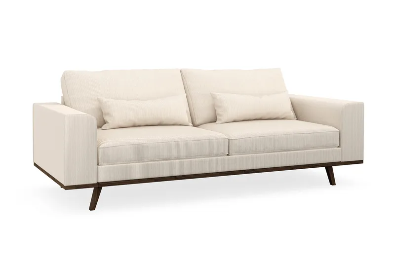 Copenhagen 3-personers Manchestersofa - Beige - Møbler - Sofaer - 3 personers sofa