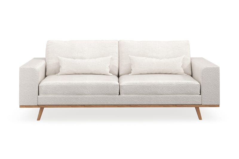 Copenhagen 3-personers Sofa i Bouclé - Hvid - Møbler - Sofaer - 3 personers sofa