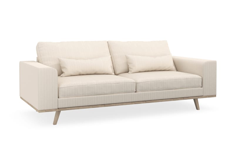 Copenhagen 3-personers Manchestersofa - Beige - Møbler - Sofaer - 3 personers sofa