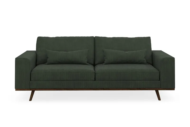 Copenhagen 3-personers Manchestersofa - Mørkegrøn - Møbler - Sofaer - 3 personers sofa