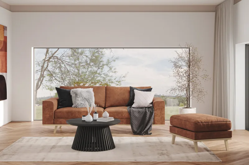 Copenhagen 3-personers Sofa i Kunstlæder - Brun - Møbler - Sofaer - 3 personers sofa