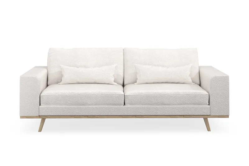 Copenhagen 3-personers Sofa i Bouclé, Hvid