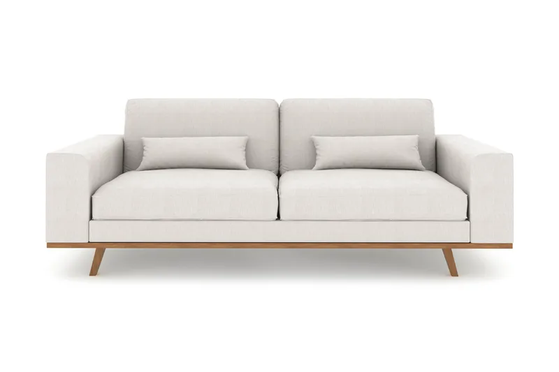 Copenhagen 3-personers Stofsofa - Lysegrå - Møbler - Sofaer - 3 personers sofa