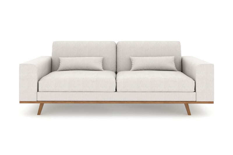 Copenhagen 3-personers Stofsofa - Lysegrå - Møbler - Sofaer - 3 personers sofa