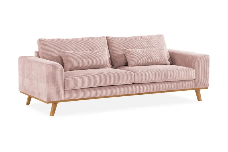 Copenhagen 3-personers Manchestersofa - Rosa - Møbler - Sofaer - 3 personers sofa