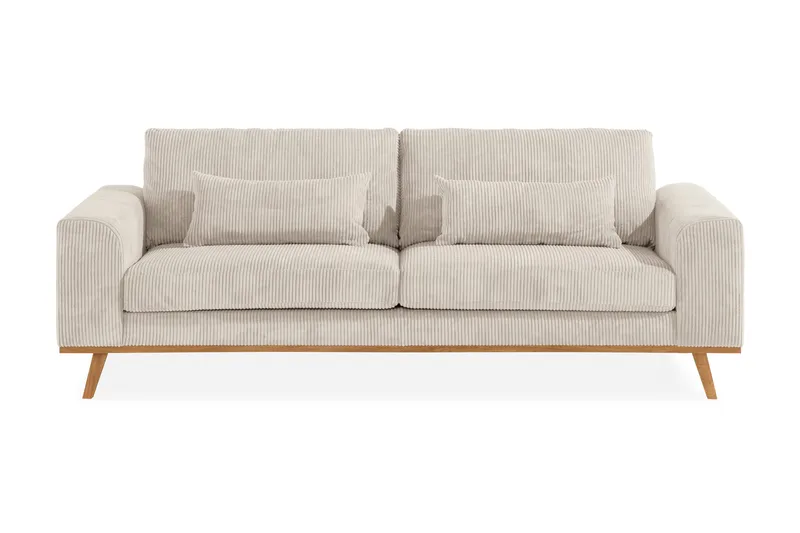 Copenhagen 3-personers Manchestersofa - Beige - Møbler - Sofaer - 3 personers sofa