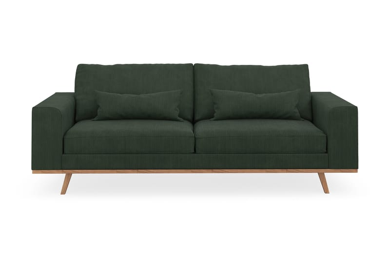 Copenhagen 3-personers Manchestersofa - Mørkegrøn - Møbler - Sofaer - 3 personers sofa