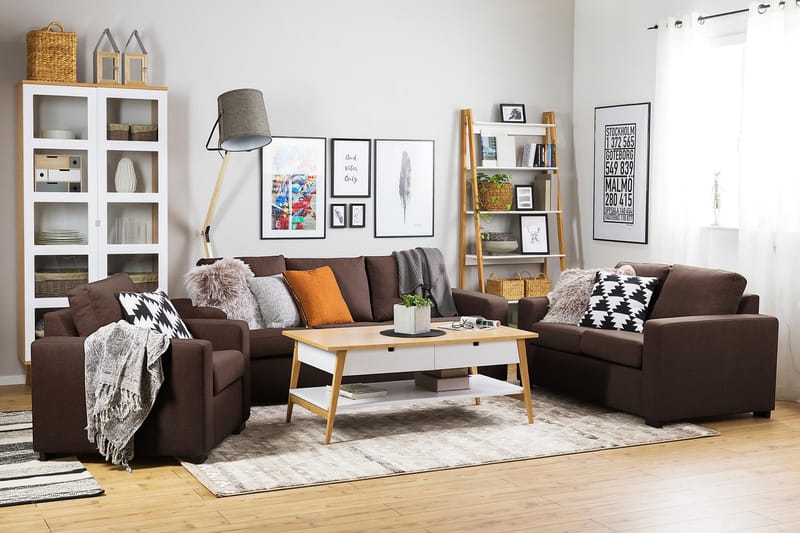 Crazy 3-personers Stofsofa - Brun - Møbler - Sofaer - 3 personers sofa
