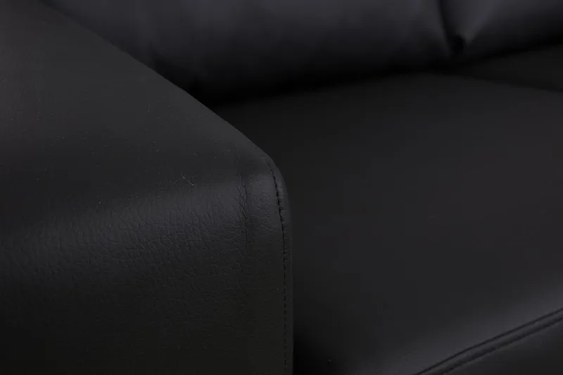 Crazy 3-personers Sofa i Kunstlæder - Sort - Møbler - Sofaer - 3 personers sofa
